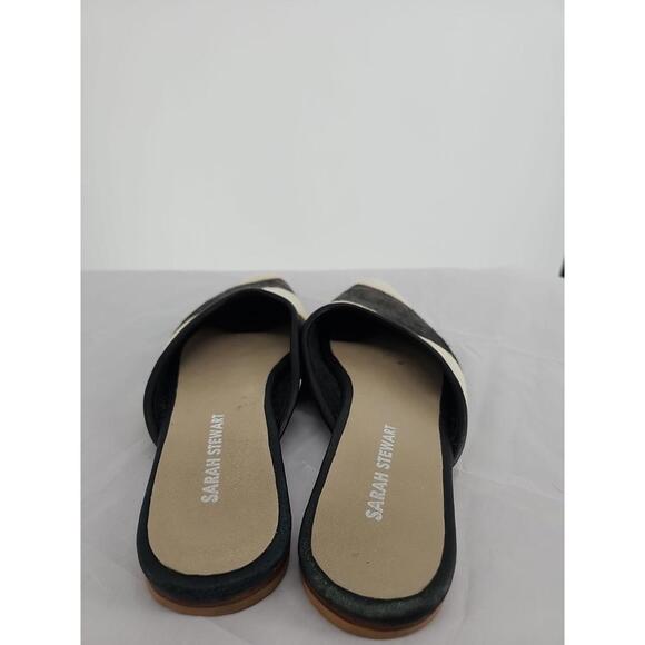 Sarah Stewart Mule Leather & Lambskin Shoes Saddle 7 - Picture 4 of 6